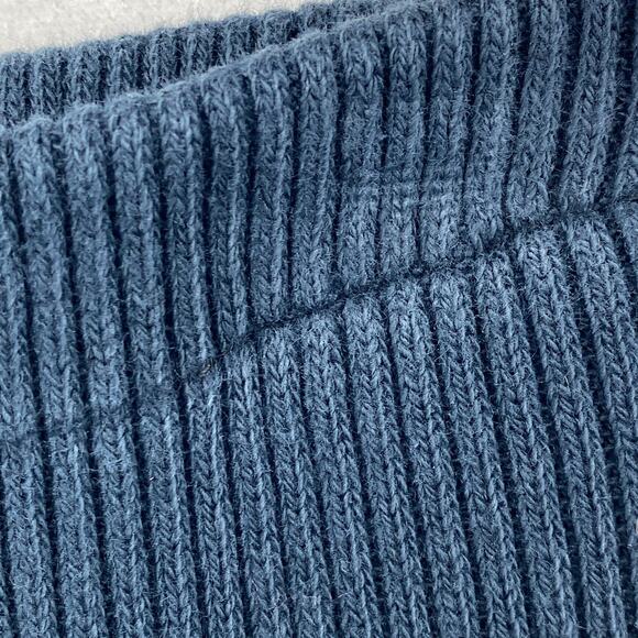 EILEEN FISHER Leggings XS Cotton Sweater Knit Ribbed Pull On Blue VTG USA - Picture 6 of 15